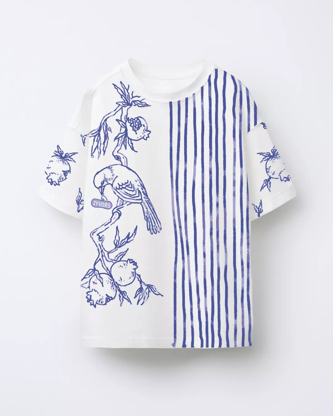 Pomegranate Reverie Unisex AOP Oversized Tshirt