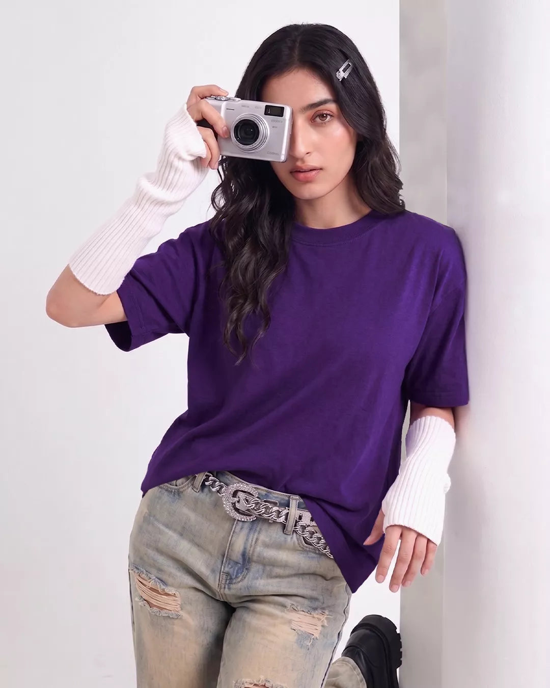 Purple Vibe Oversized T-Shirt